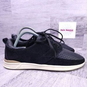 Reef Rover Low Top Suede & Leather Sneaker Black Women's sz 8.5